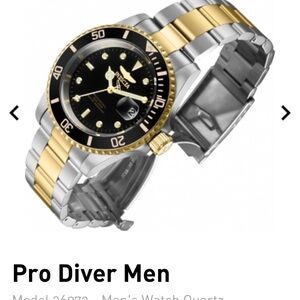 Invicta Silver Stainless Steel Bracelet Watch with Yellow Tag